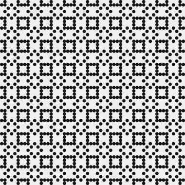 Soyut Desen. Noktalar Logosu. Siyah ve beyaz vektör çizimi