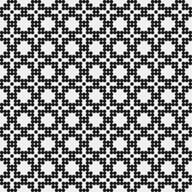 Soyut Desen. Noktalar Logosu. Siyah ve beyaz vektör çizimi