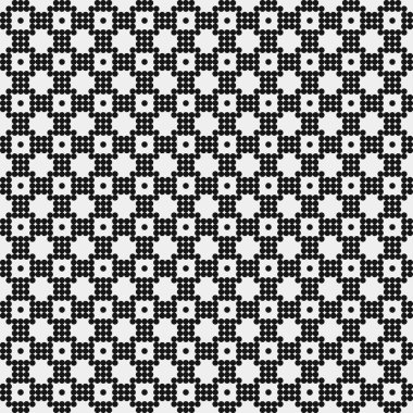 Soyut Desen. Noktalar Logosu. Siyah ve beyaz vektör çizimi