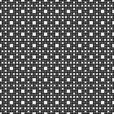 Soyut Desen. Noktalar Logosu. Siyah ve beyaz vektör çizimi