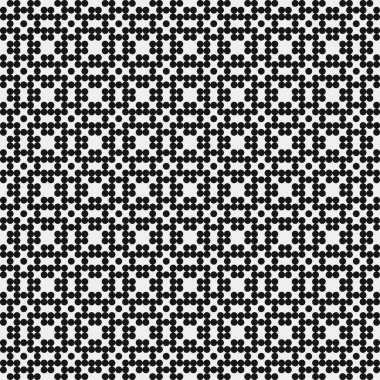 Soyut Desen. Noktalar Logosu. Siyah ve beyaz vektör çizimi