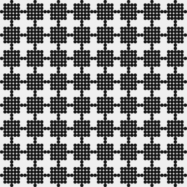 Soyut Desen. Noktalar Logosu. Siyah ve beyaz vektör çizimi