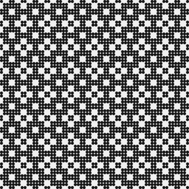 Soyut Desen. Noktalar Logosu. Siyah ve beyaz vektör çizimi