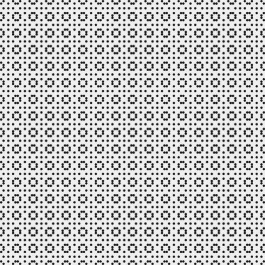 Soyut Desen. Noktalar Logosu. Siyah ve beyaz vektör çizimi