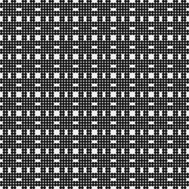 Soyut Desen. Noktalar Logosu. Siyah ve beyaz vektör çizimi