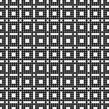 Soyut Desen. Noktalar Logosu. Siyah ve beyaz vektör çizimi