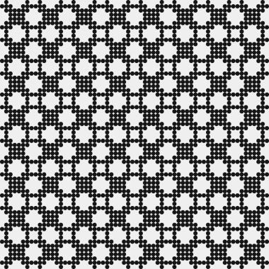 Soyut Desen. Noktalar Logosu. Siyah ve beyaz vektör çizimi