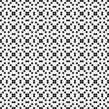 Soyut Desen. Noktalar Logosu. Siyah ve beyaz vektör çizimi