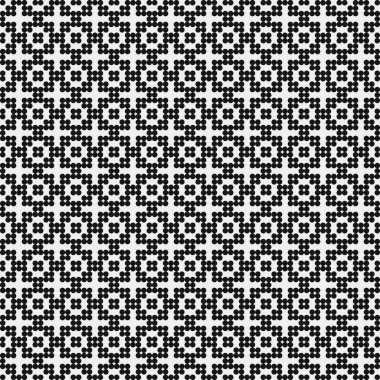 Soyut Desen. Noktalar Logosu. Siyah ve beyaz vektör çizimi