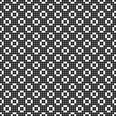 Soyut Desen. Noktalar Logosu. Siyah ve beyaz vektör çizimi