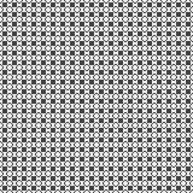 Soyut Desen. Noktalar Logosu. Siyah ve beyaz vektör çizimi