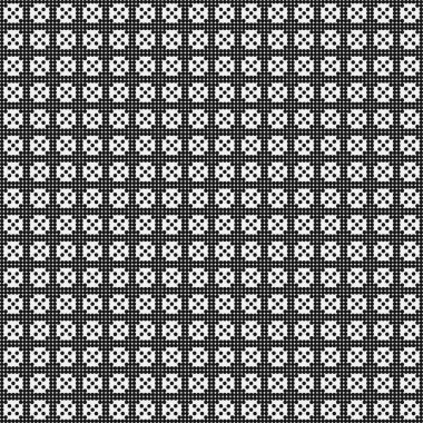 Soyut Desen. Noktalar Logosu. Siyah ve beyaz vektör çizimi