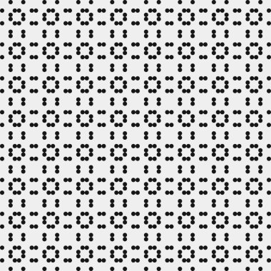 Soyut Desen. Noktalar Logosu. Siyah ve beyaz vektör çizimi