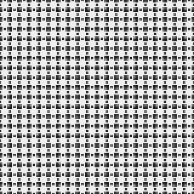 Soyut Desen. Noktalar Logosu. Siyah ve beyaz vektör çizimi