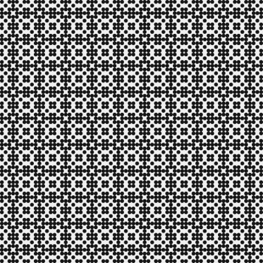 Soyut Desen. Noktalar Logosu. Siyah ve beyaz vektör çizimi