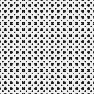 Soyut Desen. Noktalar Logosu. Siyah ve beyaz vektör çizimi