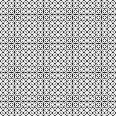 Beyaz arkaplanda siyah noktaların soyut desen süslemesi, üretken hesaplama sanatı çizimi, simetrik, geometrik, tek renkli arkaplan