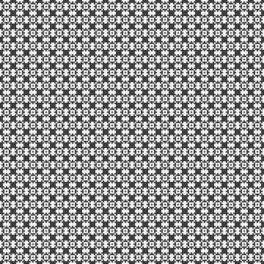 Beyaz arkaplanda siyah noktaların soyut desen süslemesi, üretken hesaplama sanatı çizimi, simetrik, geometrik, tek renkli arkaplan