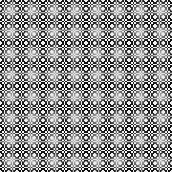 Абстрактный Узор Орнамент Черных Точек Кругов Белом Фоне Генеративная Иллюстрация — стоковый вектор