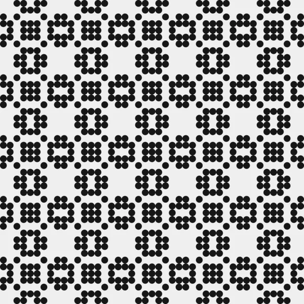 Motif Abstrait Ornement Points Noirs Sur Fond Blanc Illustration Générative — Image vectorielle