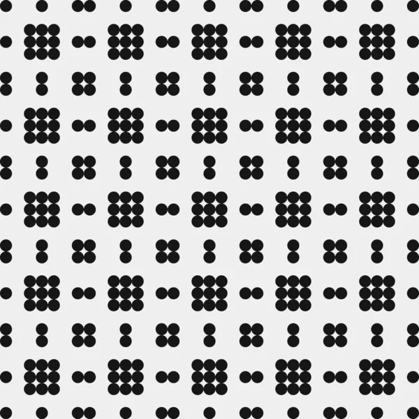 Abstract Pattern Ornament Black Dots Circles White Background Generative Computational — Vetor de Stock