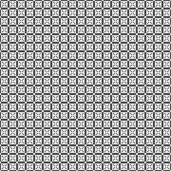 概要白地の黒ドットのパターン装飾 生成的計算芸術イラスト 対称性 幾何学的 モノクロ背景 — ストックベクタ