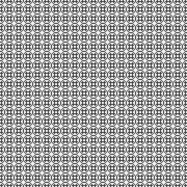Abstraktes Musterornament Aus Schwarzen Punkten Auf Weißem Hintergrund Generative Computergrafik — Stockvektor