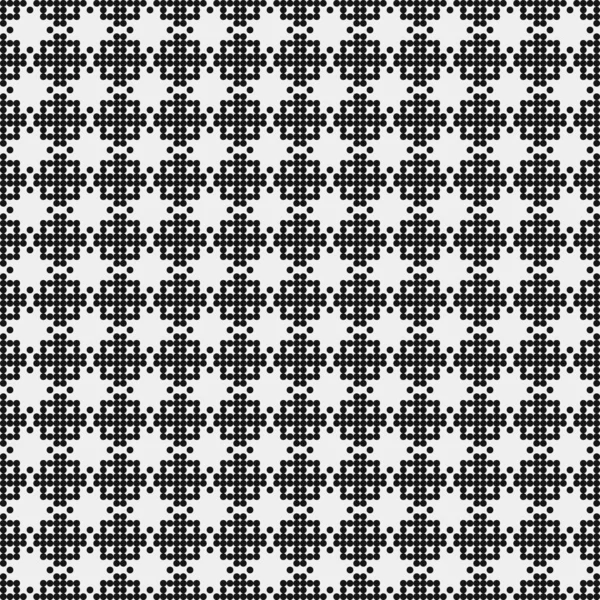 Motif Abstrait Ornement Points Noirs Sur Fond Blanc Illustration Générative — Image vectorielle