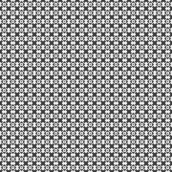 Abstraktes Musterornament Aus Schwarzen Punkten Auf Weißem Hintergrund Generative Computergrafik — Stockvektor