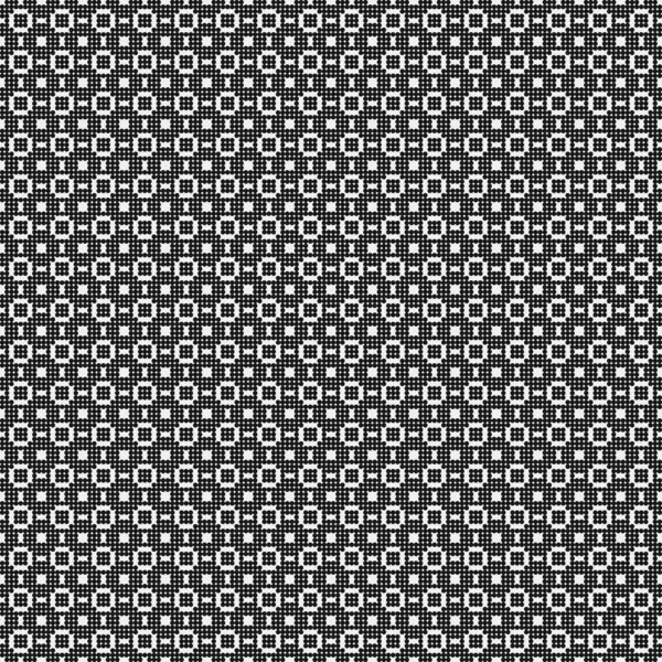 Motif Abstrait Ornement Points Noirs Sur Fond Blanc Illustration Générative — Image vectorielle