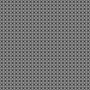 Beyaz arkaplanda siyah noktaların soyut desen süslemesi, üretken hesaplama sanatı çizimi, simetrik, geometrik, tek renkli arkaplan