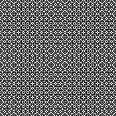 Siyah noktaların soyut desen süslemesi, daireler, beyaz arkaplanda, üretken hesaplama sanatı çizimi, simetrik, geometrik tek renkli arkaplan