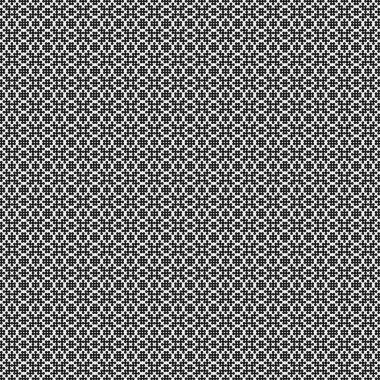 Siyah noktaların soyut desen süslemesi, daireler, beyaz arkaplanda, üretken hesaplama sanatı çizimi, simetrik, geometrik tek renkli arkaplan