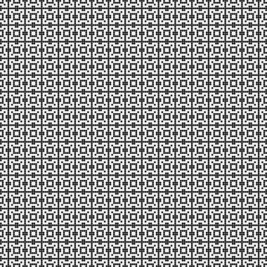 Beyaz arkaplanda siyah noktaların soyut desen süslemesi, üretken hesaplama sanatı çizimi, simetrik, geometrik, tek renkli arkaplan