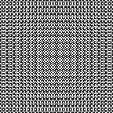 Siyah noktaların soyut desen süslemesi, daireler, beyaz arkaplanda, üretken hesaplama sanatı çizimi, simetrik, geometrik tek renkli arkaplan