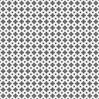 Beyaz arkaplanda siyah noktaların soyut desen süslemesi, üretken hesaplama sanatı çizimi, simetrik, geometrik, tek renkli arkaplan