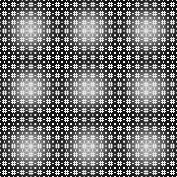 Motif Abstrait Ornement Points Noirs Sur Fond Blanc Illustration Générative — Image vectorielle