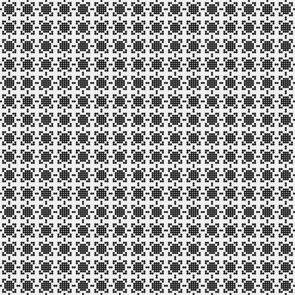 Motif Abstrait Ornement Points Noirs Sur Fond Blanc Illustration Générative — Image vectorielle