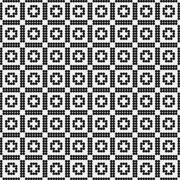 Absztrakt Fekete Pontok Minta Dísze Fehér Háttéren Generatív Számítógépes Művészeti — Stock Vector