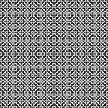 Siyah noktaların soyut desen süslemesi, daireler, beyaz arkaplanda, üretken hesaplama sanatı çizimi, simetrik, geometrik tek renkli arkaplan