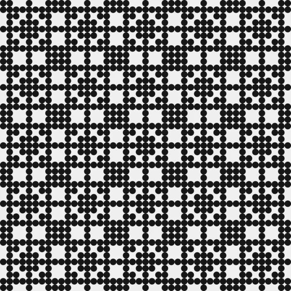 Abstract Pattern Ornament Black Dots Circles White Background Generative Computational — Vetor de Stock