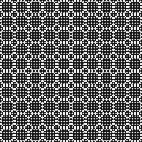 Abstrakcyjny Wzór Ornament Czarnych Kropków Białym Tle Generatywna Ilustracja Sztuki — Wektor stockowy