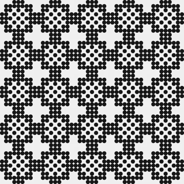 Motif Abstrait Ornement Points Noirs Sur Fond Blanc Illustration Générative — Image vectorielle