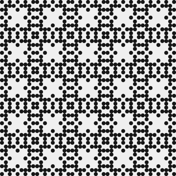 Motif Abstrait Ornement Points Noirs Sur Fond Blanc Illustration Générative — Image vectorielle