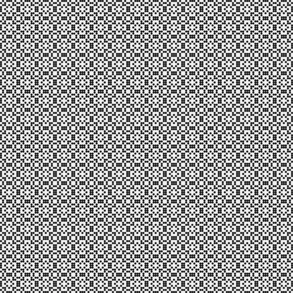 Abstract Pattern Ornament Black Dots Circles White Background Generative Computational — Vetor de Stock