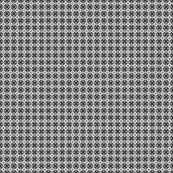 Motif Abstrait Ornement Points Noirs Sur Fond Blanc Illustration Générative — Image vectorielle