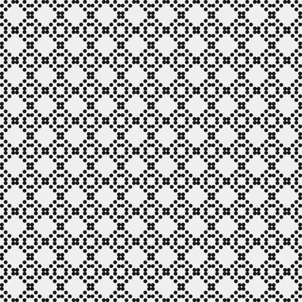 要旨黒ドット 白背景 生成的計算芸術イラスト 対称的 幾何学的モノクロ背景のパターン装飾 — ストックベクタ