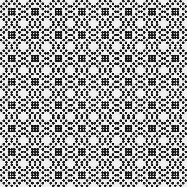 Abstract Pattern Ornament Black Dots Circles White Background Generative Computational —  Vetores de Stock