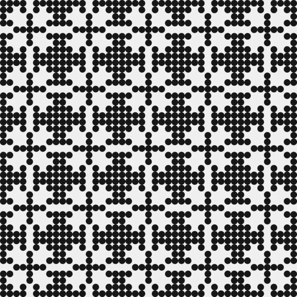 Abstract Pattern Ornament Black Dots Circles White Background Generative Computational — Vetor de Stock