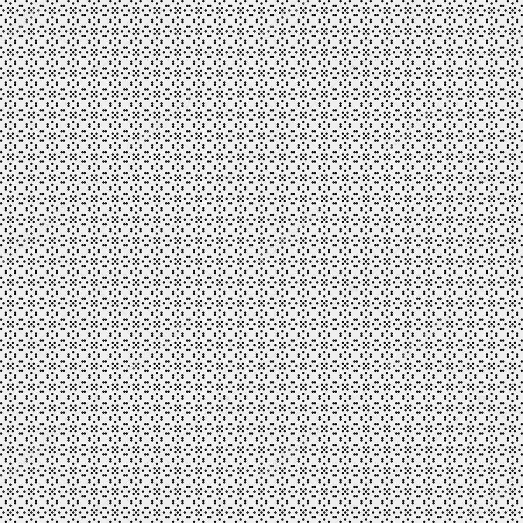 Abstract Pattern ornament of black  Dots, circles, on the white background, generative computational art illustration, symmetric, geometric monochrome backdrop